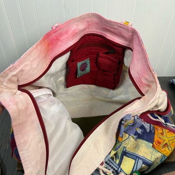 Paul Brent BAG Fantasea Large Tropical Bright Fantasy Tote Shoulder Fun Gift GV - Picture 10 of 10